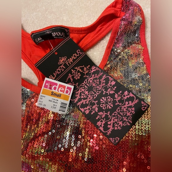 Almost Famous sequin bling tank top-small NWT - Picture 7 of 7